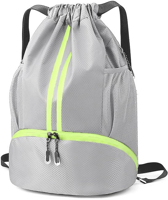 Zaino Sportivo Impermeabile con Tasca per Scarpe - Flessibile - Sostenibile - Grande Capacità - 32 x 15 x 47 cm