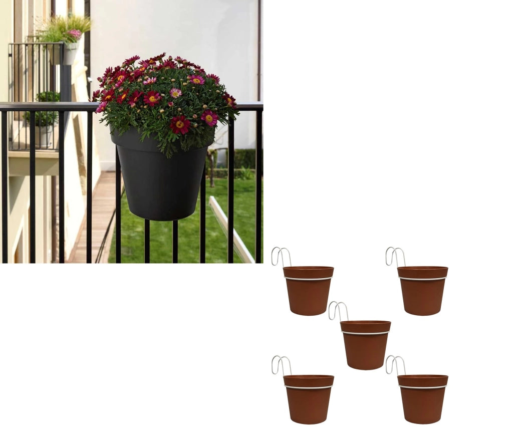 KIT VASI CON BALCONIERA 'POP-UP' Ø 12x13h - Col.Antracite