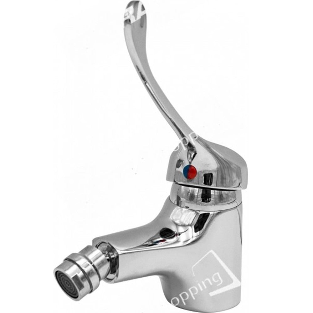 Trade Shop - Rubinetto Miscelatore Bidet Con Comando A Gomito Leva Lunga Clinica Per Disabili -