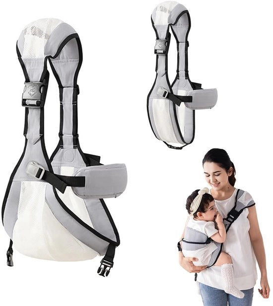 Verstelbare portacome bambino, Portacome per bambini con lussazione lombare, Ergonomica portacome bambino, Portacome per bambini trasportabile (0-3 anni), Portacome con lussazione lombare, 23 kg (grigio)