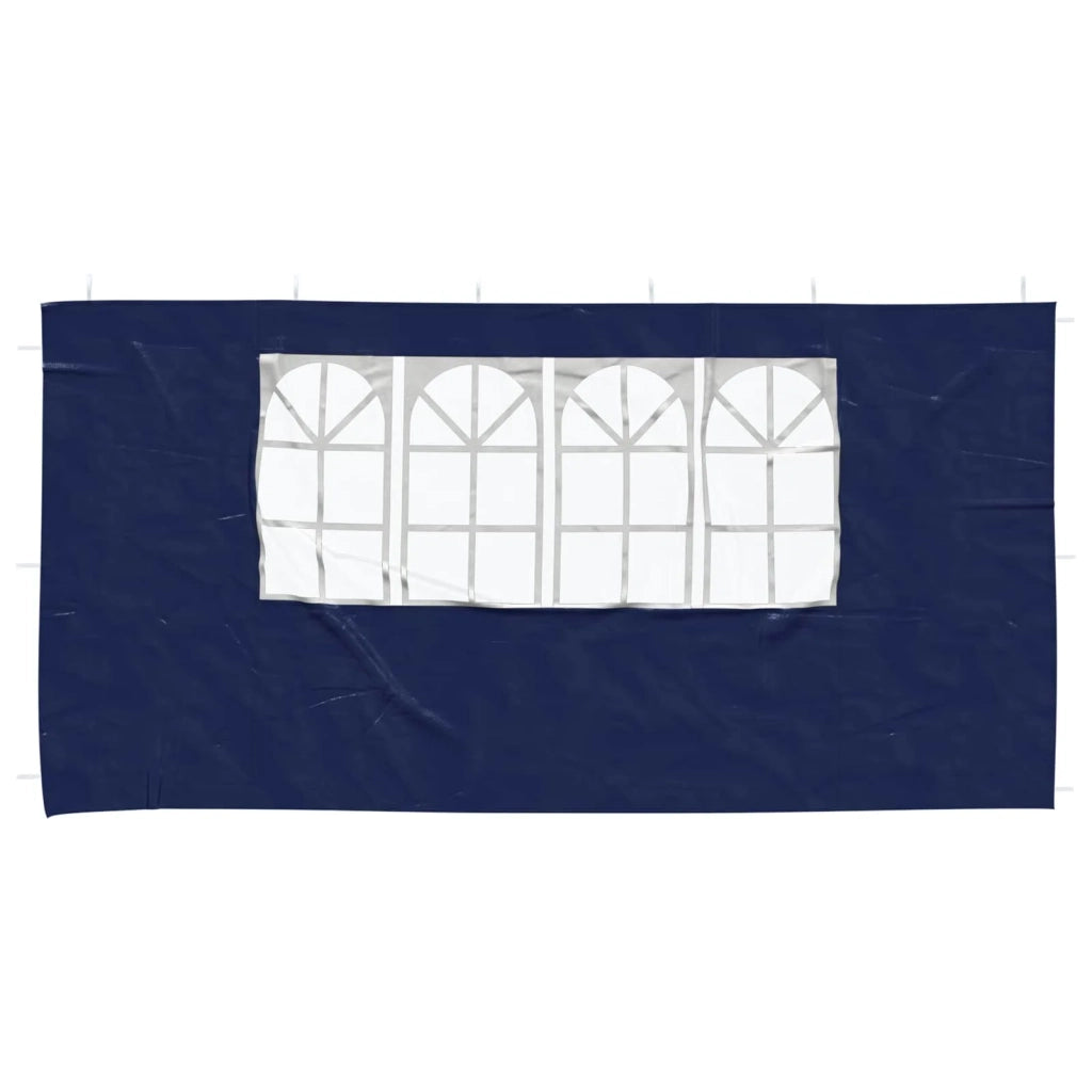Parete per tenda da festa 2 pcs 400 x 195 cm Blu PE e Acciaio 42033022