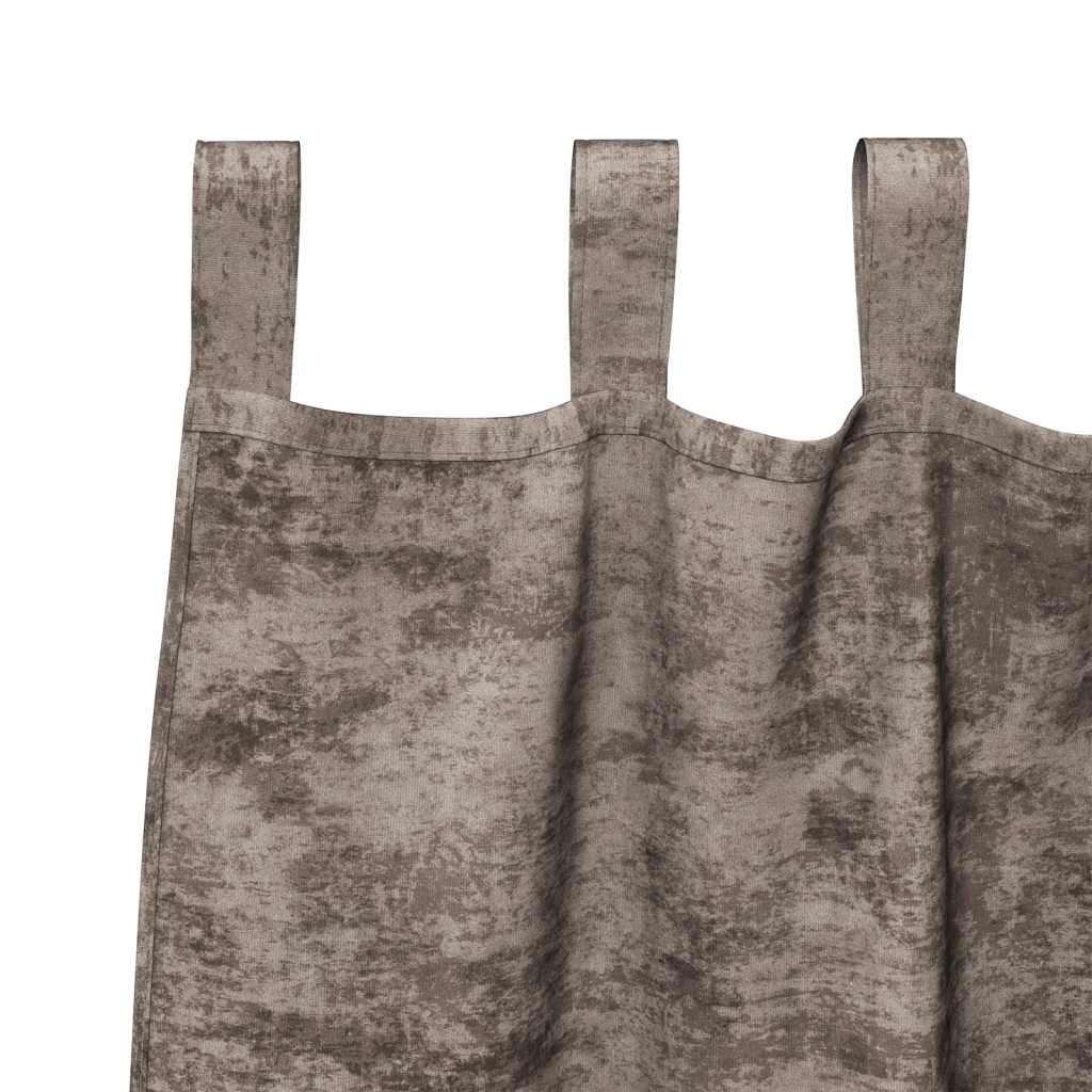 Tende in Velluto 2 pz con Occhielli Cappuccino 140x140 cm