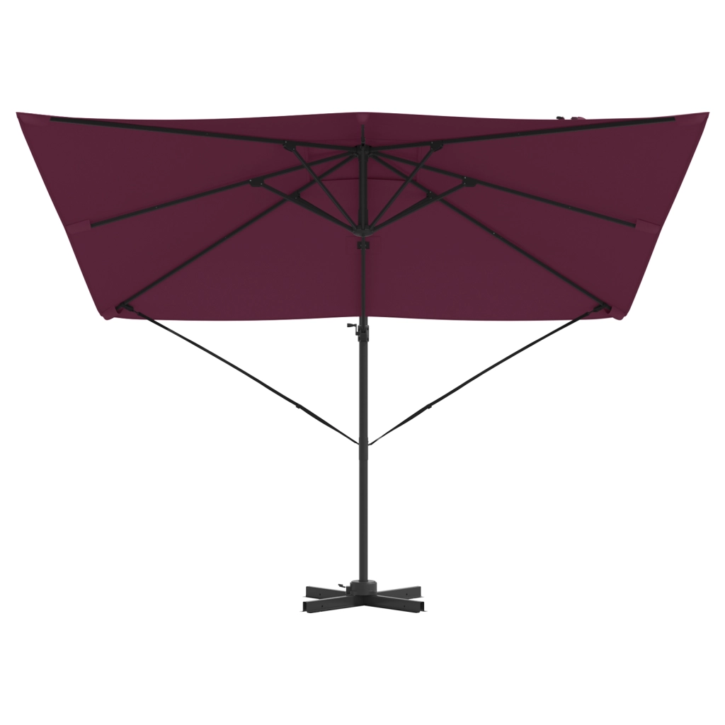 Ombrello da Patio Rosso borgogna Alluminio, Poliestere Grande