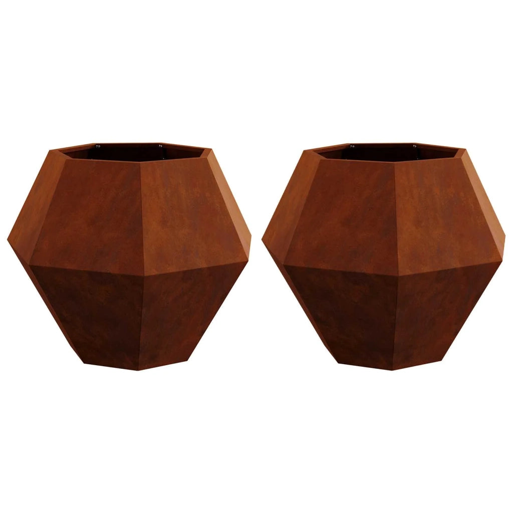 Fioriera 2 pcs Ruggine 75 x 75 x 60 cm