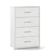 Cassettiera mobile 4 cassetti 71x41x110H cm in kit di montaggio colore Ossido bianco
