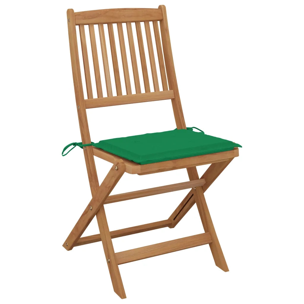 Sedie da Giardino Pieghevoli 8 pz con Cuscini Massello Acacia cod mxl 8496