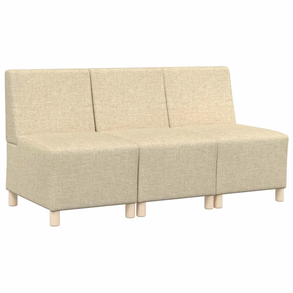 Unità di Divano Modulare Senza Braccioli 3 pcs Crema 3399799