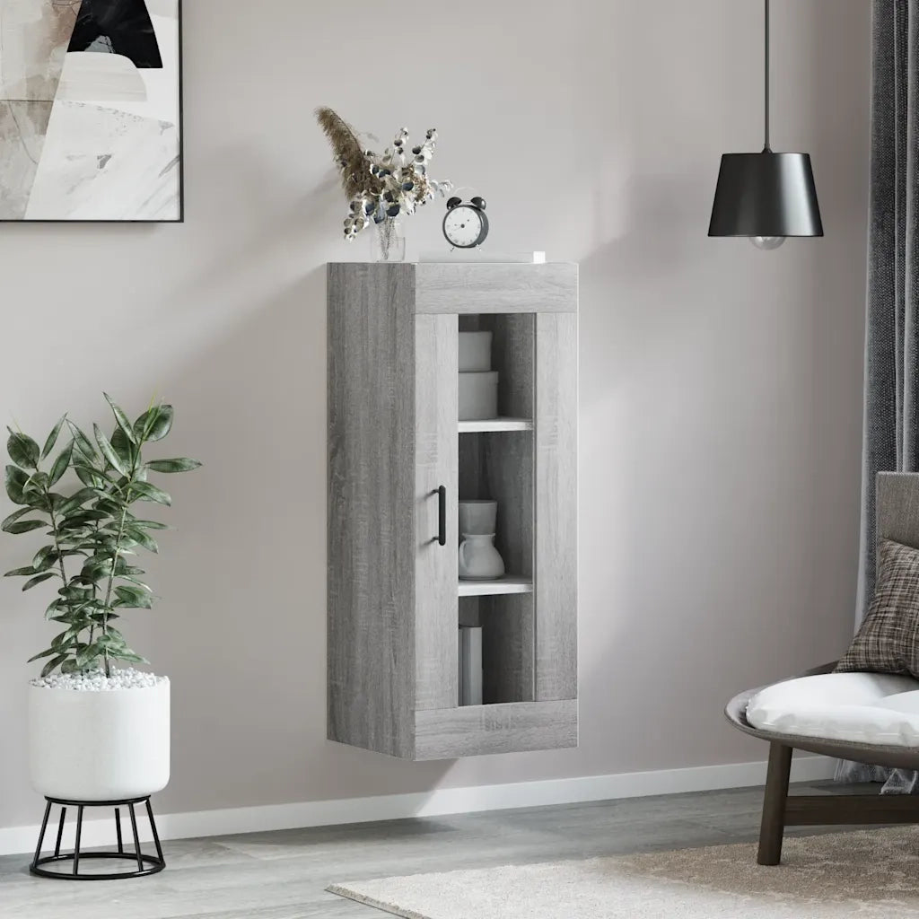 Armadietto a Muro | Mobile a Parete Grigio Sonoma 34,5x34x90 cm