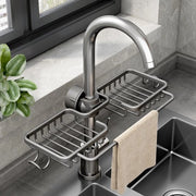 Raccoglitore per rubinetto cucina - raccoglitore per lavastoviglie sotto il lavandino - raccoglitore per lavastoviglie per verdure - contenitore per spugne, panno per pulizia e scarico - raccoglitore per asciugamani per bicchieri