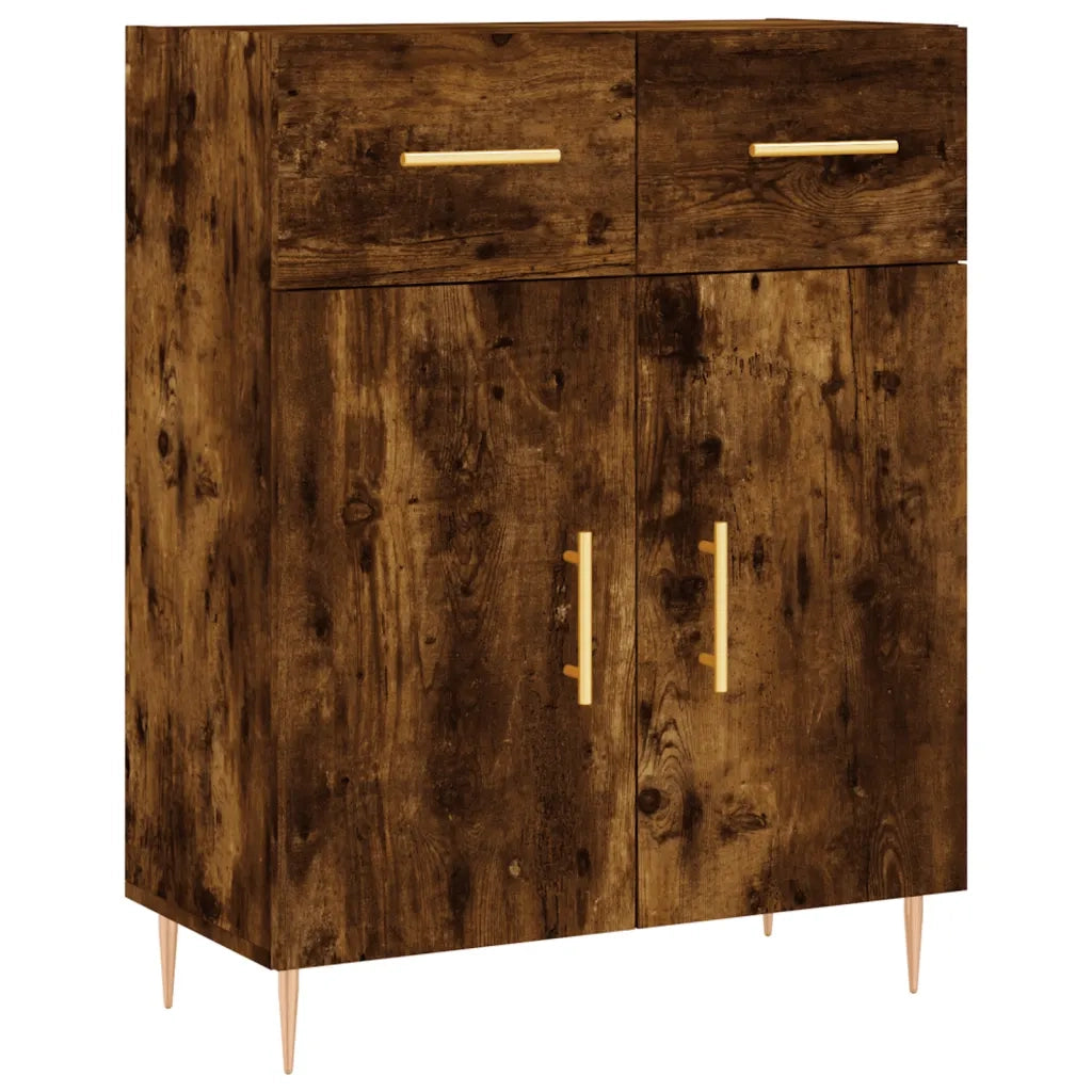 Credenza | Madia | Buffet da pranzo | Armadio da pranzo Rovere Fumo 69,5x34x180 cm in Legno Multistrato