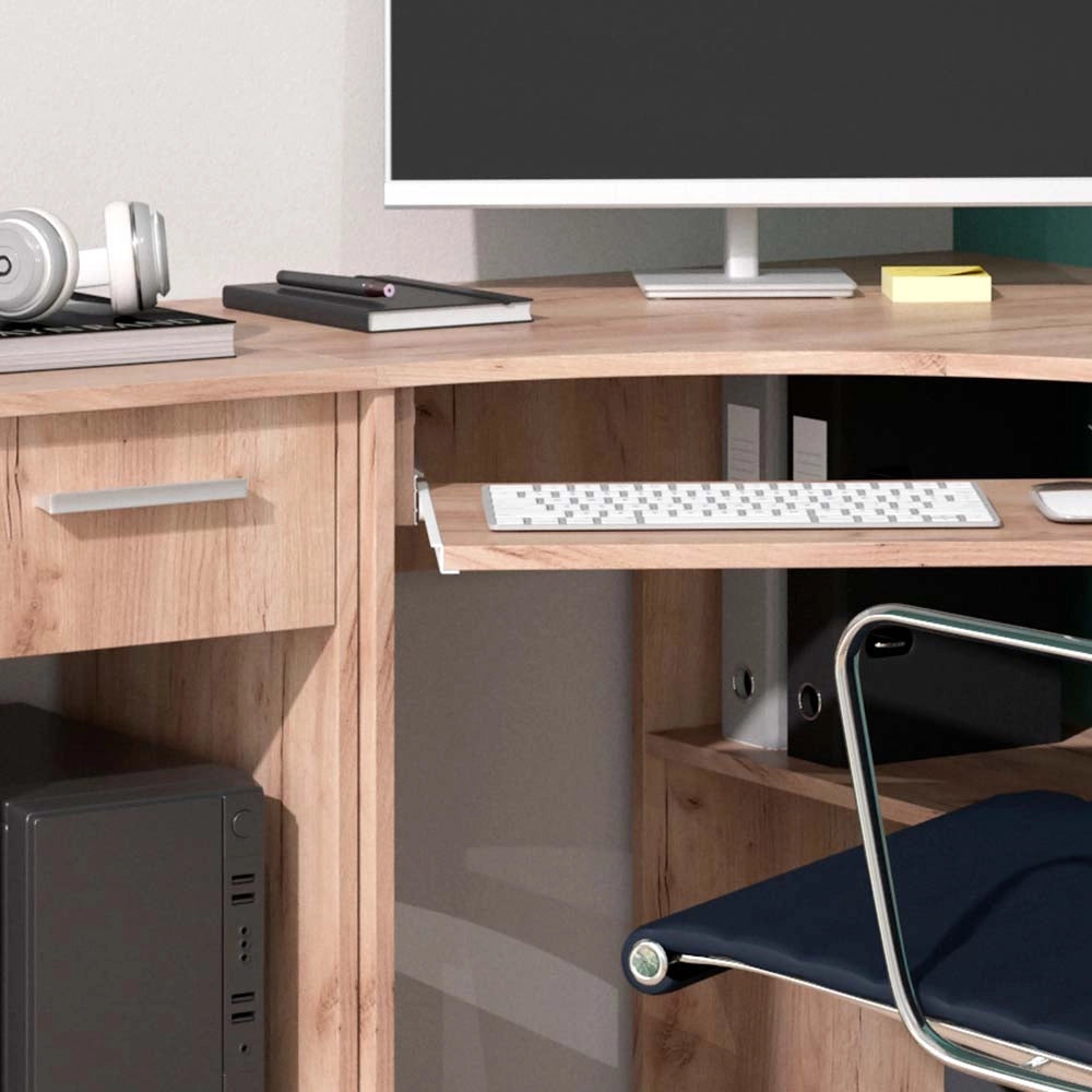 Vicco Scrivania angolare Sonoma 83 x 76 cm Set con armadio PC