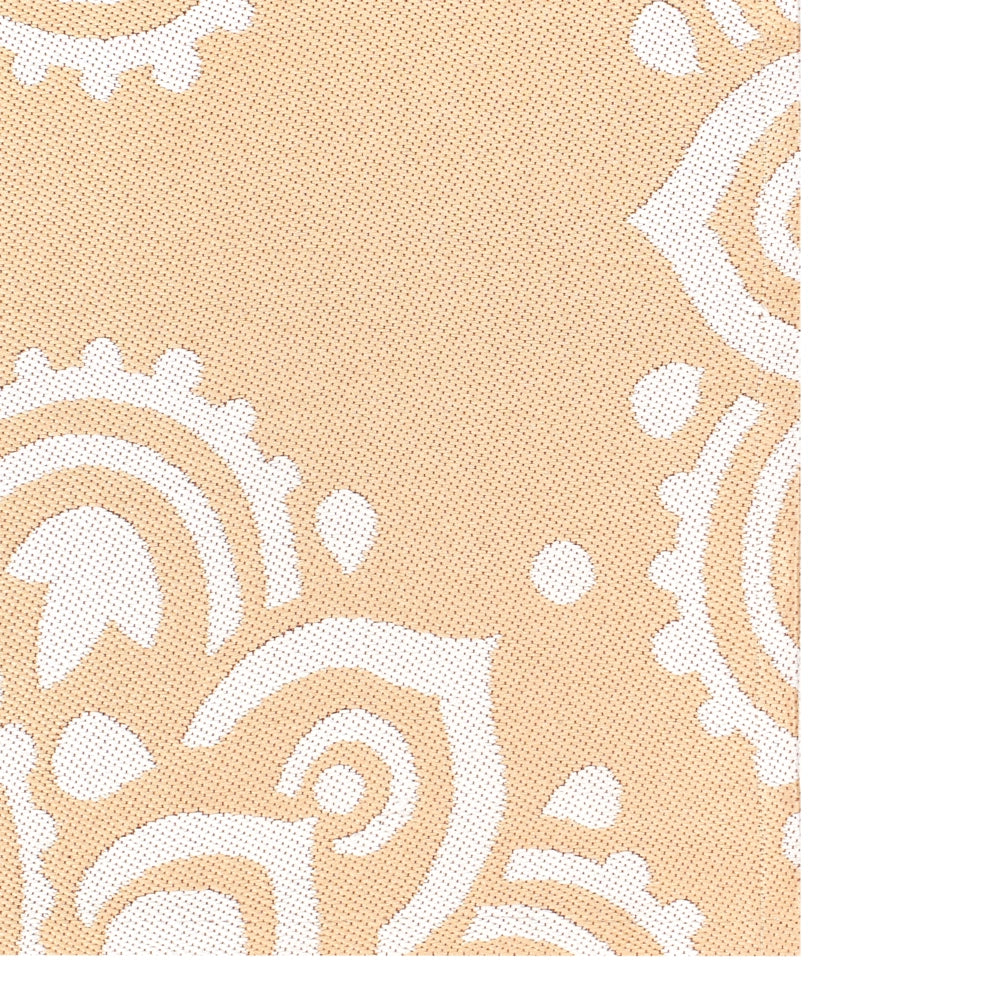 Tappeto Esterni beige Sintetico con Forme Geometriche 80 x 150 cm motivo geometrico moderno balcone patio