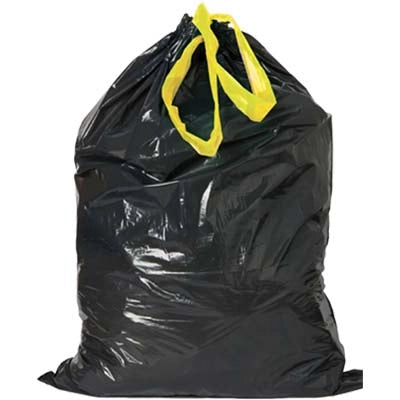 SACCO IMMONDIZIA CASA + MANIGLIE - NERO CM 55X65 CF=PZ 15- 60 confezioni