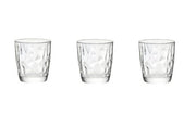 Set 3 Bicchieri Bicchierini caffè liquore in vetro diamond 8,5 cl bormioli