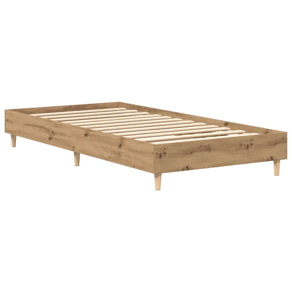 vidaXL Giroletto senza Materasso Rovere Artigianale 90x190 cm