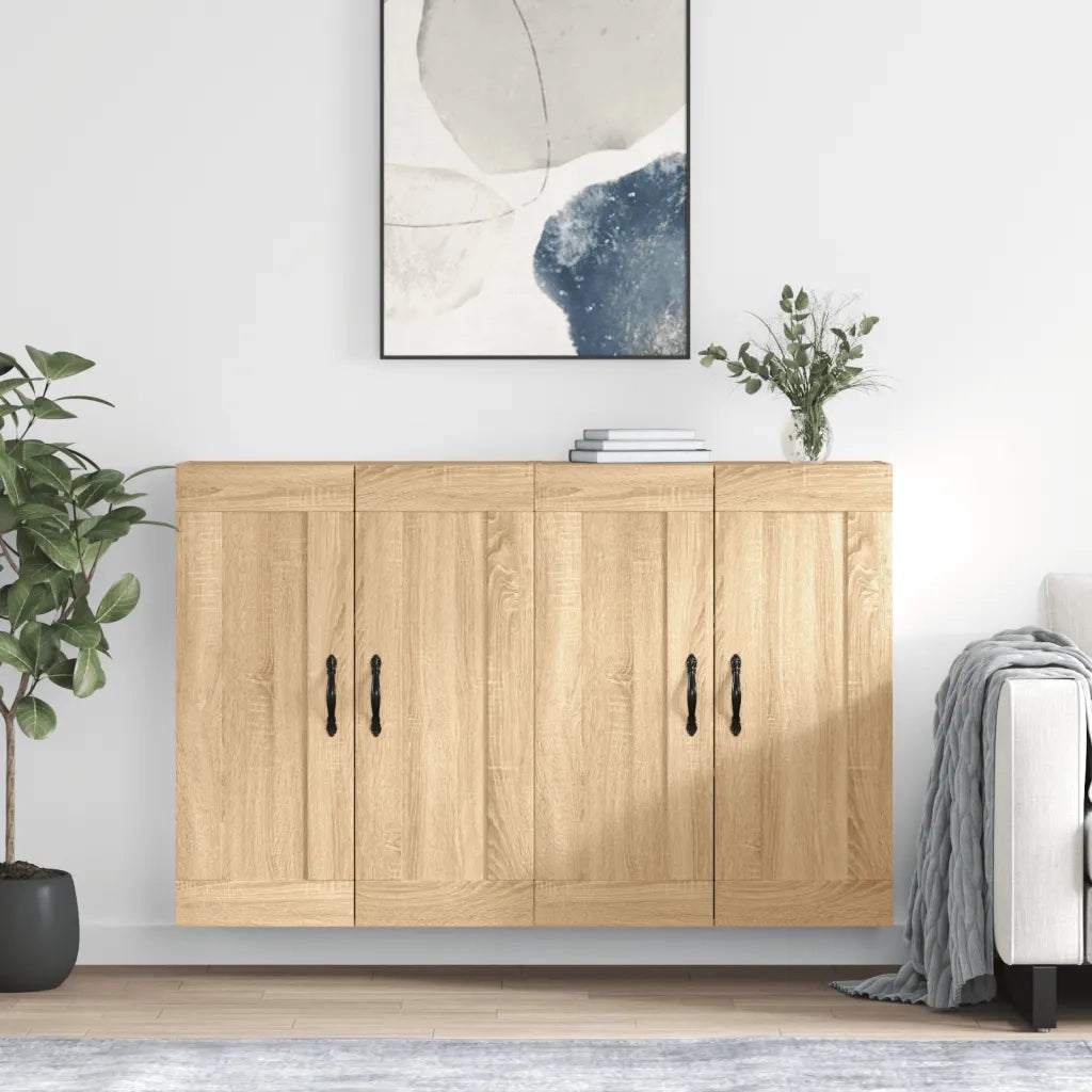 Armadietti a Parete 2 pz Rovere Sonoma in Legno Multistrato CFW7618588