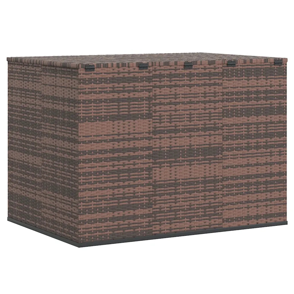Contenitore da Giardino in Rattan PE 145x100x103 cm Marrone 317230