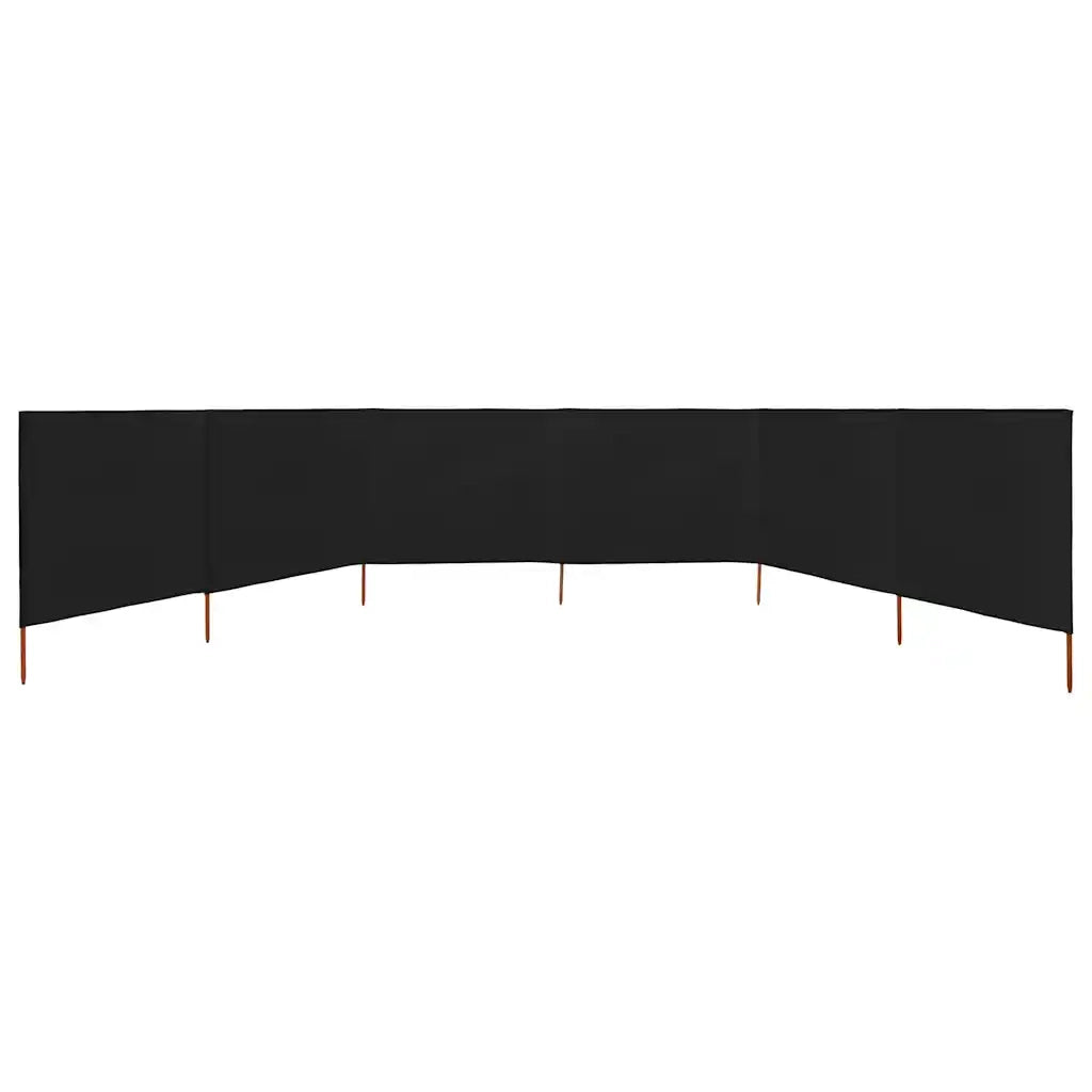 Paravento a 6 Pannelli in Tessuto 800x160 cm Nero CFW7914425