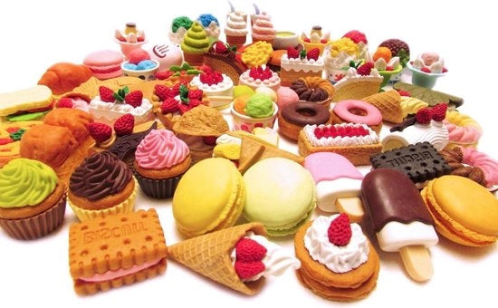 Pacchetto di 30 eraser per regali di compleanno per ospiti