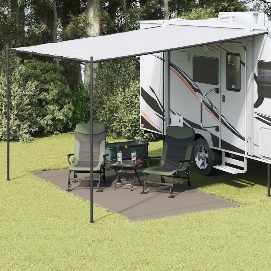 Tappeto da Tenda Grigio chiaro 400 x 200 cm Polietilene 42000187