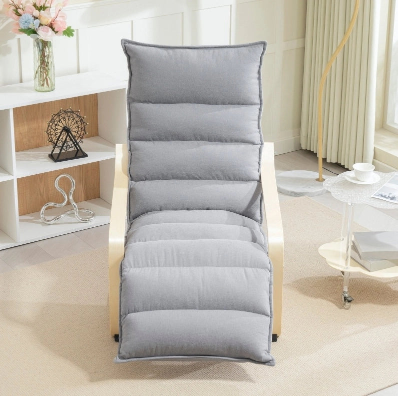 Poltrona relax grigio chiaro con poggiapiedi regolabile