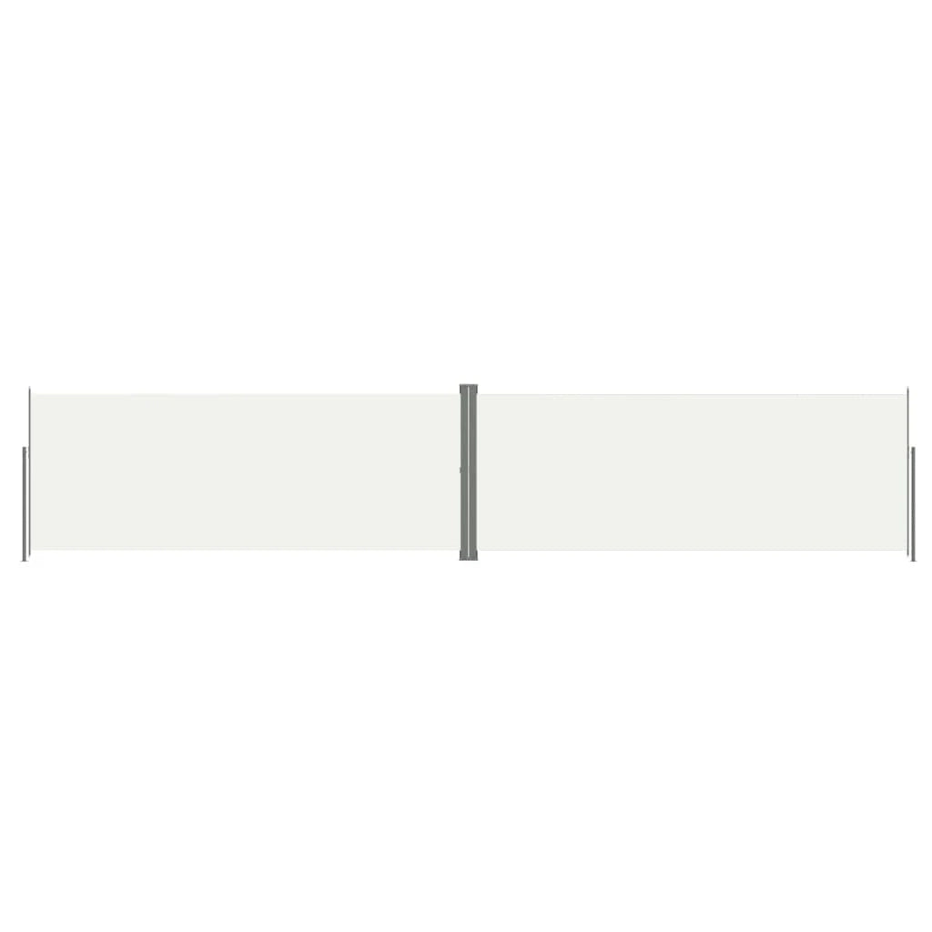 Tenda da sole laterale retrattile/schermo privacy per patio giardino terrazza balcone 200 x 1000 cm crema 02_0007171
