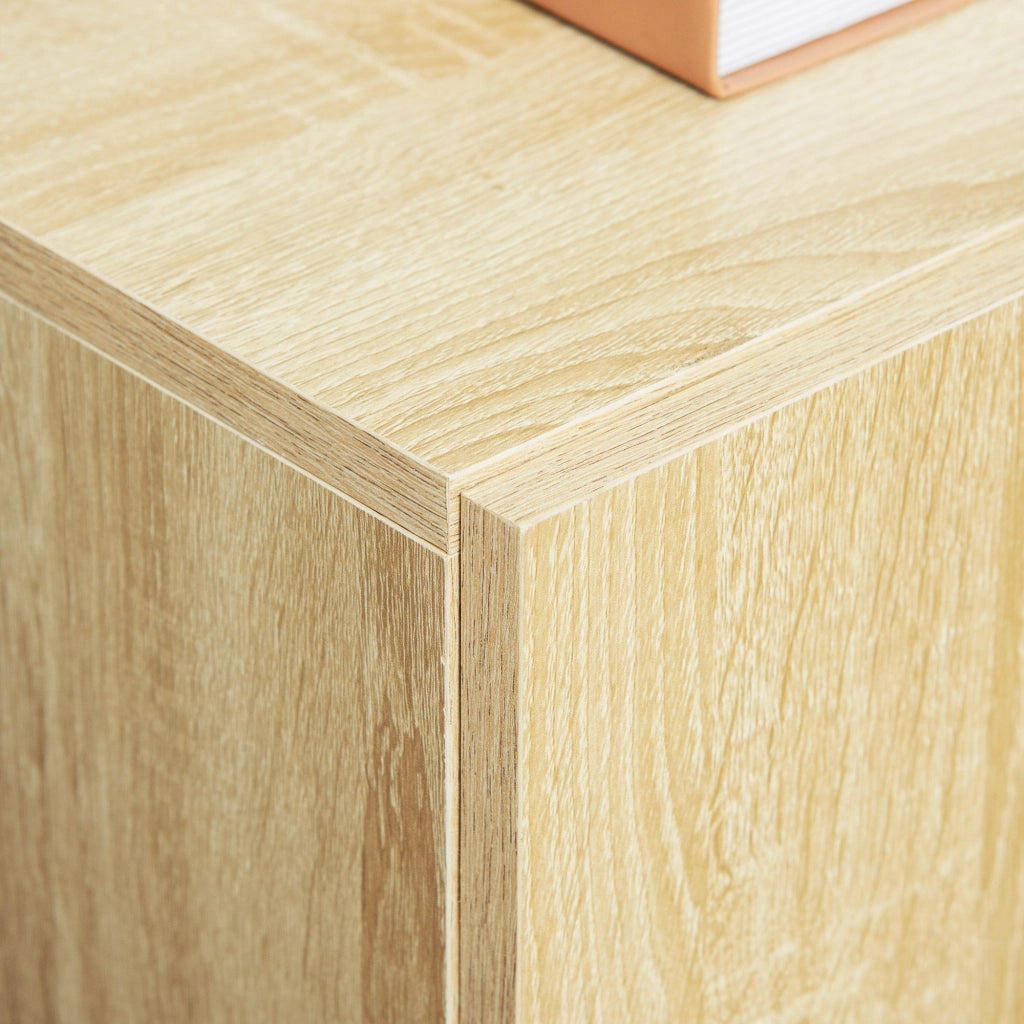 Mobiletto Multiuso 2 Ante 70x39x70 cm con Ruote in Legno