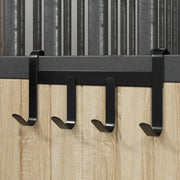 Supporto Briglie con 4 Ganci Nero in Acciaio 172461
