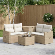 Set di divani 6 pz Beige e Bianco Crema 3447468