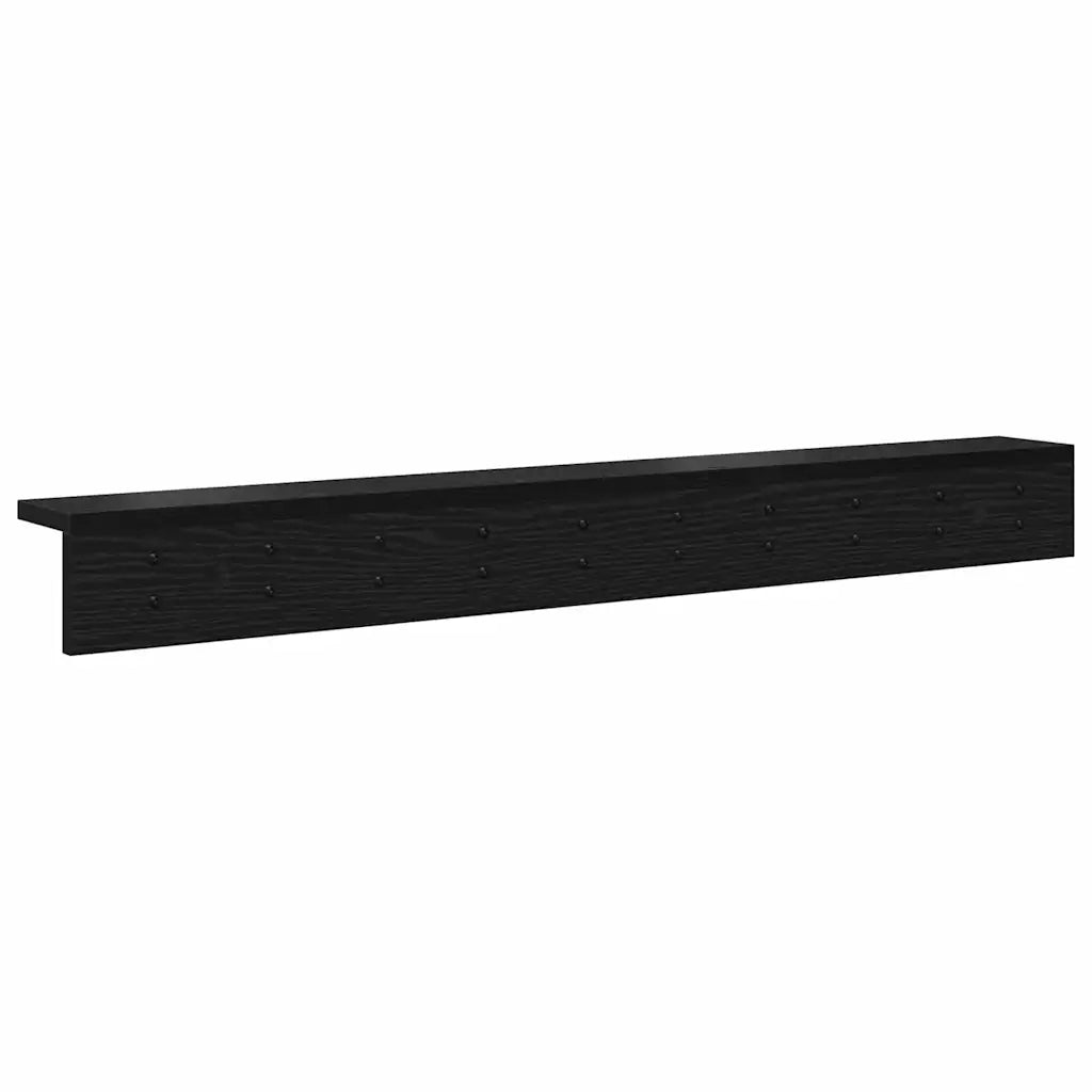 Appendiabiti a muro Rovere Nero 100 x 10,5 x 10,5 cm CFW6265518