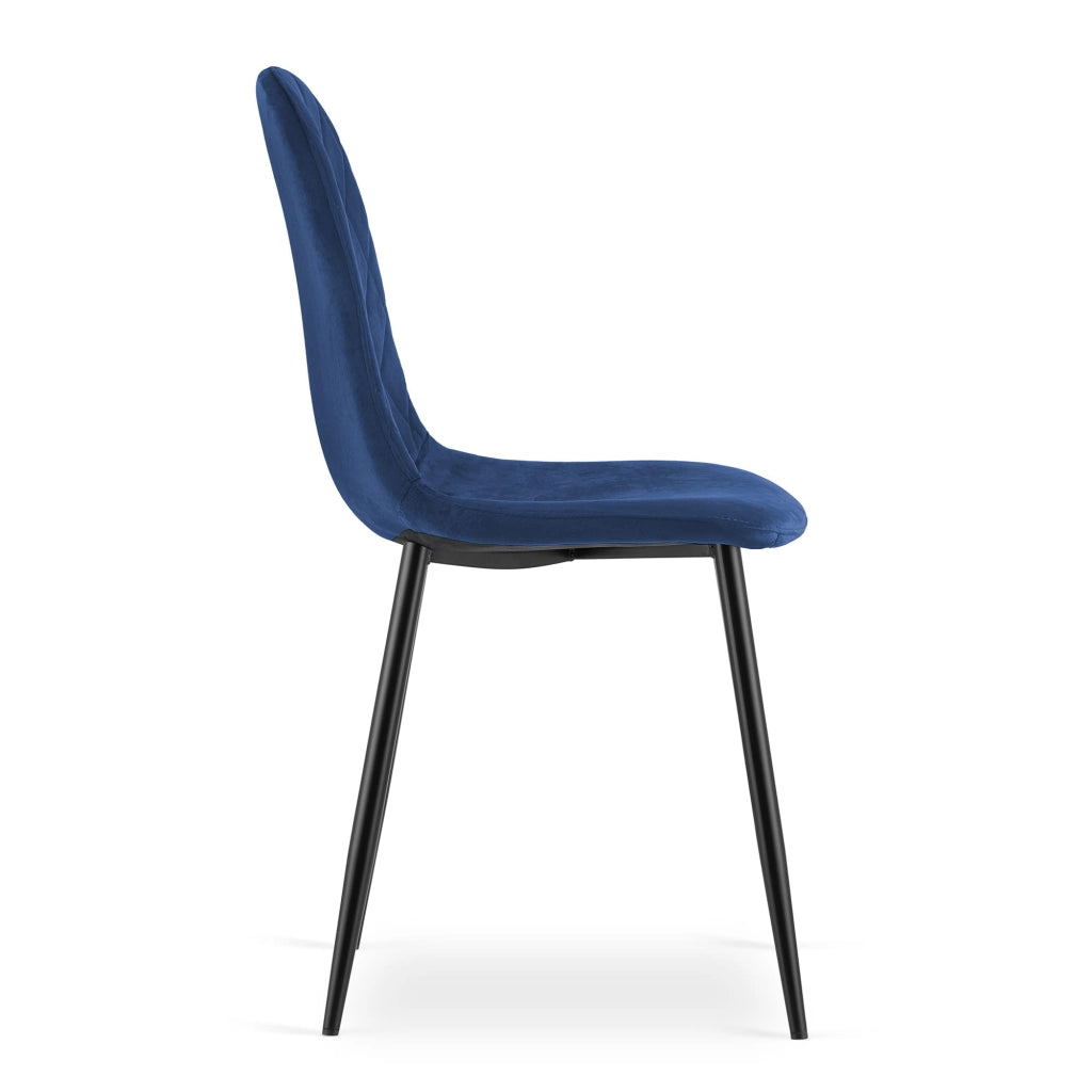 Valora DAPI CHAIR Sedie ergonomiche moderne in velluto blu navy x3