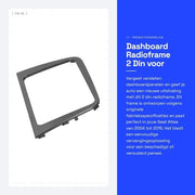 Pannello di copertura per DVD - 2 Din - Struttura radio in dashboard - Adatto per Seat Altea 2004-2015 LHD - Costruzione ABS rinforzata - Resistente alle collisioni e agli urti - Forma a tocco continuo - Struttura del cruscotto