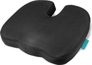 Cuscino per sedere con schiuma di memoria – Cuscino anti scivolo per gravidanza – Cuscino per emorroidi – Nera – 45x35x7cm
