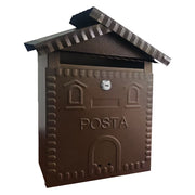 CASSETTA POSTALE 'NARCISO' cm 26x10x h 32 - rame antico  - KASART