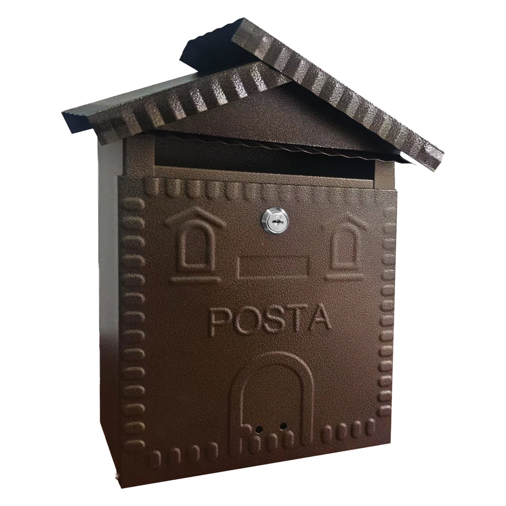 CASSETTA POSTALE 'NARCISO' cm 26x10x h 32 - rame antico  - KASART