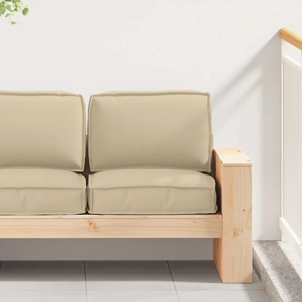 Set di Cuscini per Pallet 2 pcs Beige Tessuto Oxford 3329052