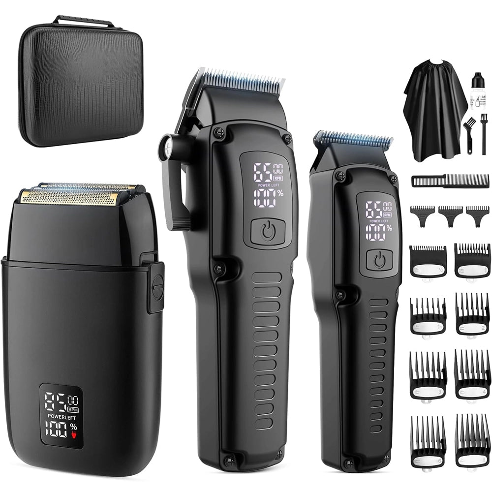 Set tagliacapelli elettrico 3 in 1 nero