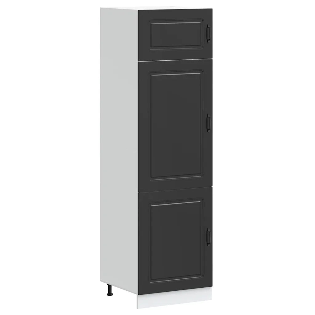 Armadio da Cucina Kalmar Nero in Legno Multistrato