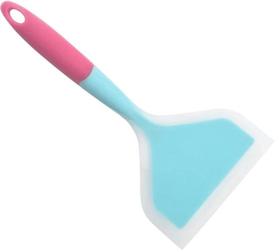 Spatola per girare - padella siliconica resistente al calore - spatola premium flessibile non-stick in gomma (blu)