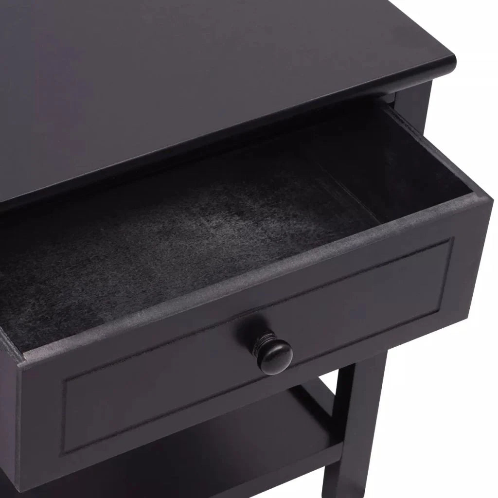 Comodino comodino cassettiera armadio mobili per camera da letto legno nero 1402151