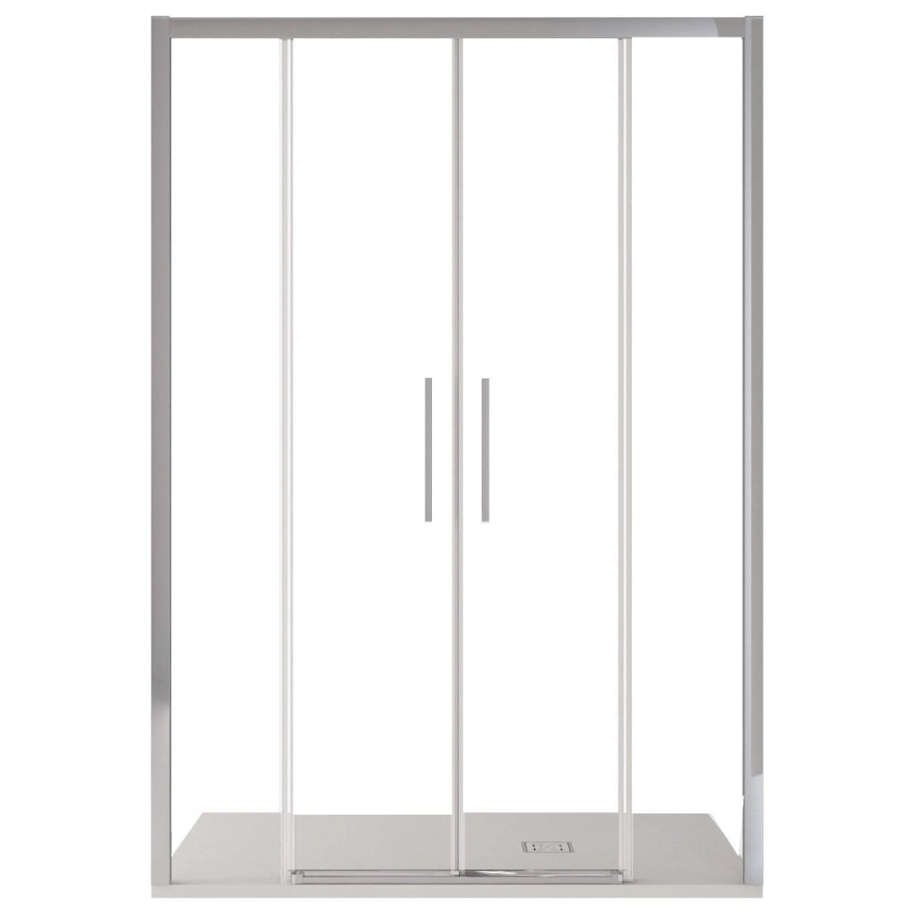Porta Parete Doccia 170 cm 2 Ante Scorrevoli in Cristallo Trasparente 6mm H195 Bonussi Vivian
