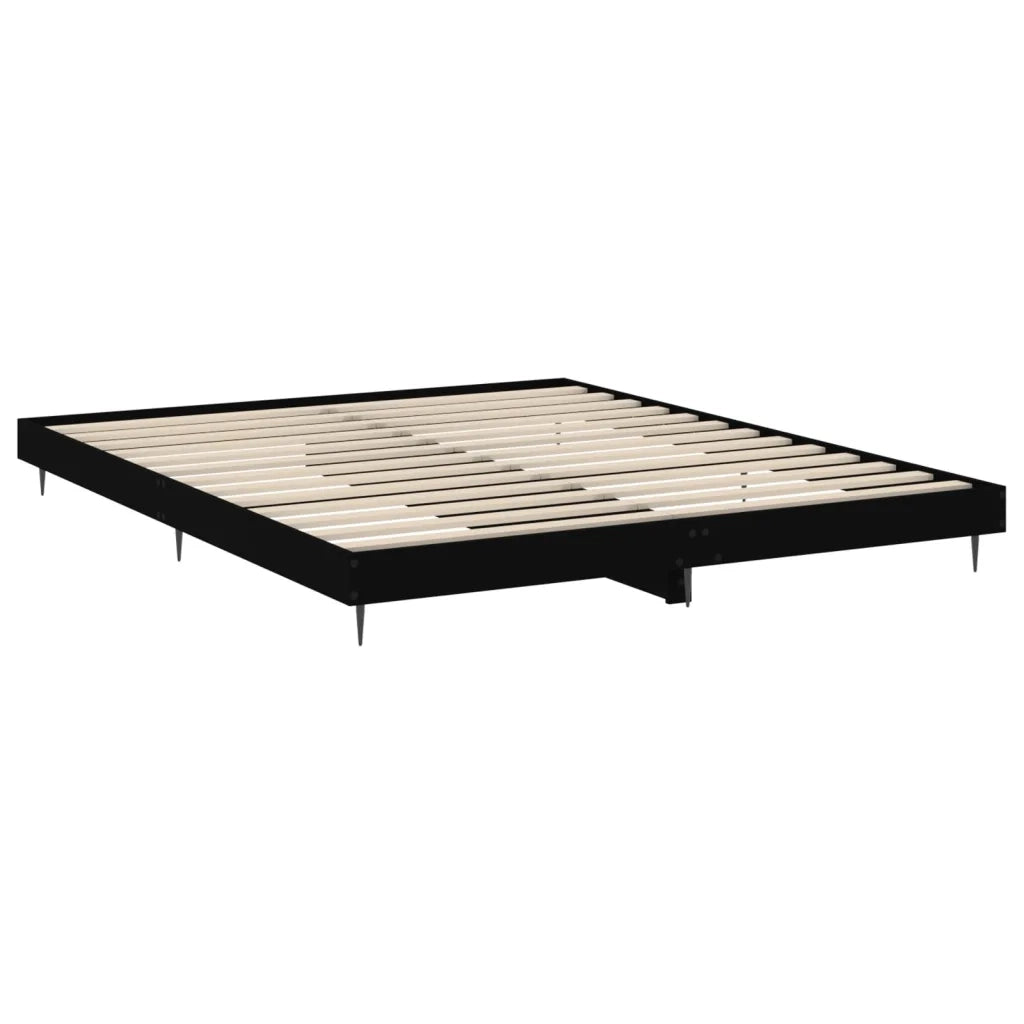 Giroletto senza Materasso Nero 180x200 cm in Legno Multistrato 832222