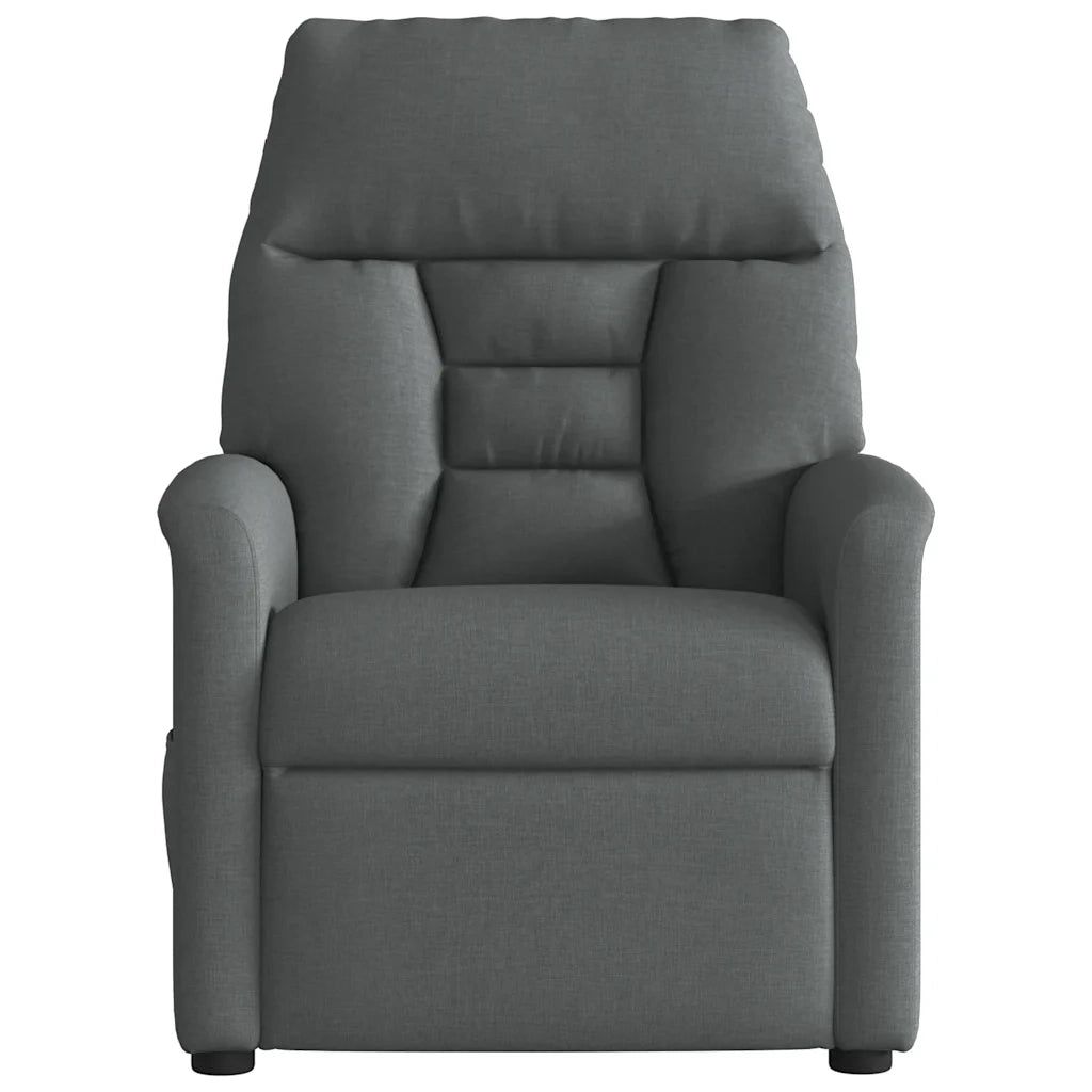 Divano Sedia-Poltrona Reclinabile Massaggio Elettrica Grigio Scuro Tessuto 195723