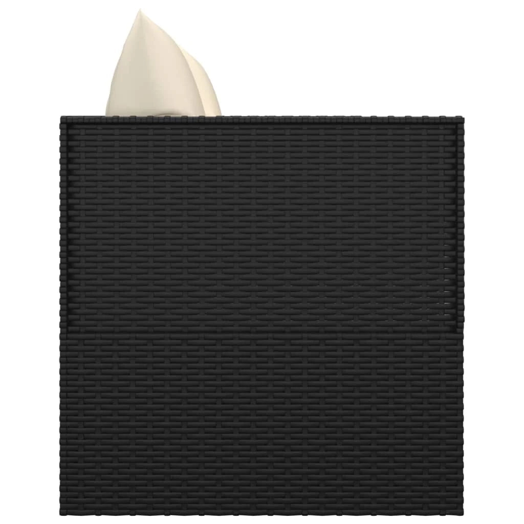 Divano da esterno 203 x 58 x 56 cm con cuscini resina intrecciata nera 02_0012019