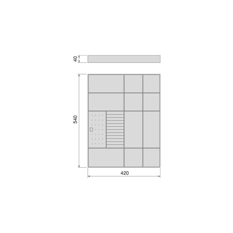 Telaio con guide a estrazione totale e chiusura morbida per accessori per armadi Quartz, 912-938mm, Alluminio e plastica