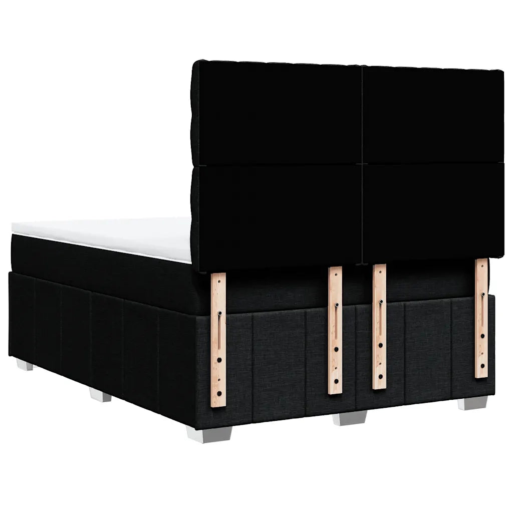 Giroletto a Molle con Materasso Nero 160x200 cm in Tessuto 3294028