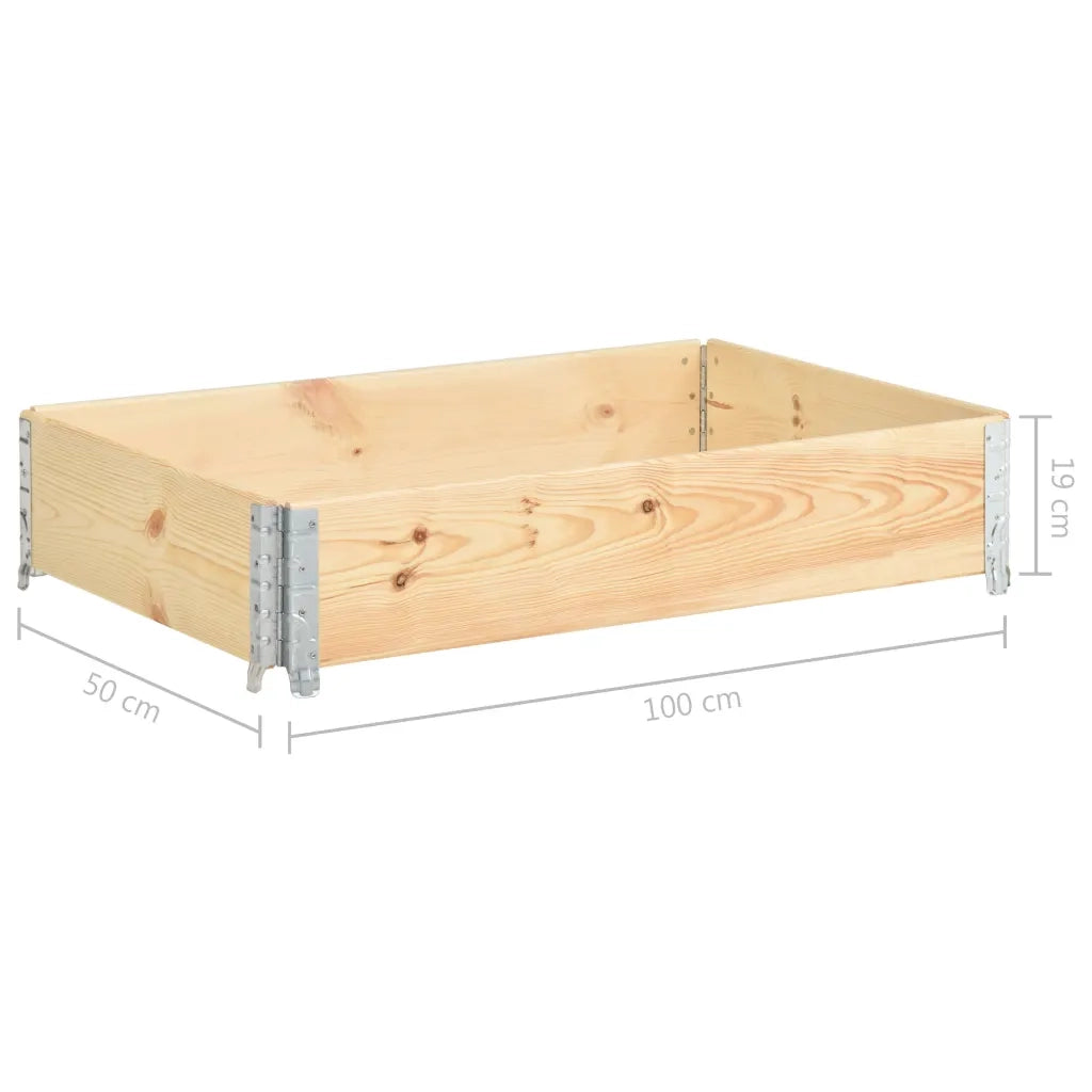 Fioriera | Cassetta per fiori | Vaso Rialzata 50x100 cm in Legno Massello di Pino