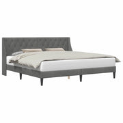 Letto matrimoniale | Letto per adulti | Struttura del letto Grigio scuro 200 x 200 cm Velluto