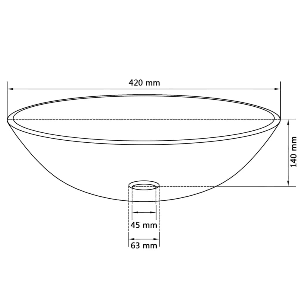 Lavabo in vetro temperato trasparente lavabo da appoggio 42 cm trasparente 02_0002519