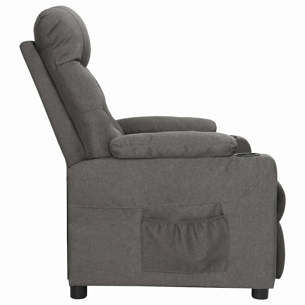 Divano Sedia-Poltrona Reclinabile in Tessuto Grigio Scuro 376274